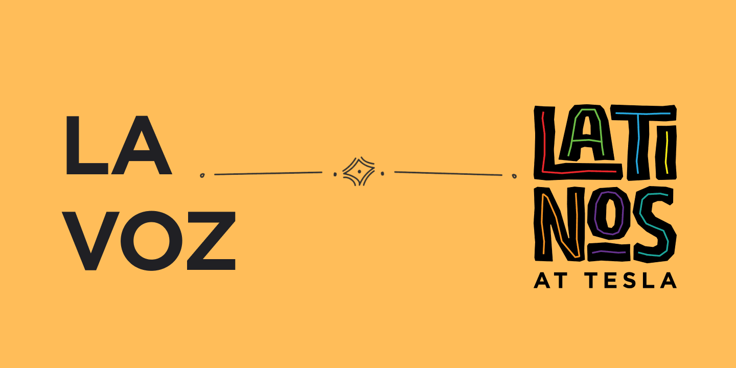 La Voz cover art for Tesla's Latinos at Tesla Employee Resource Group