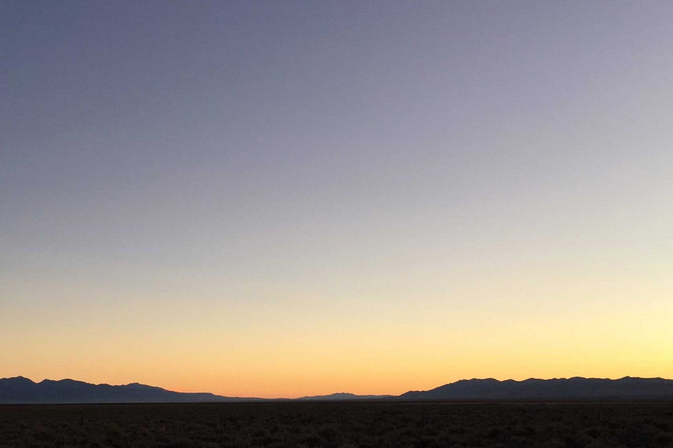 Sunset in the middle of Nevada during the Water Tour